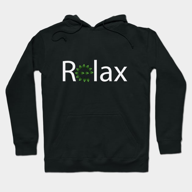 Relax artistic text design Hoodie by BL4CK&WH1TE 